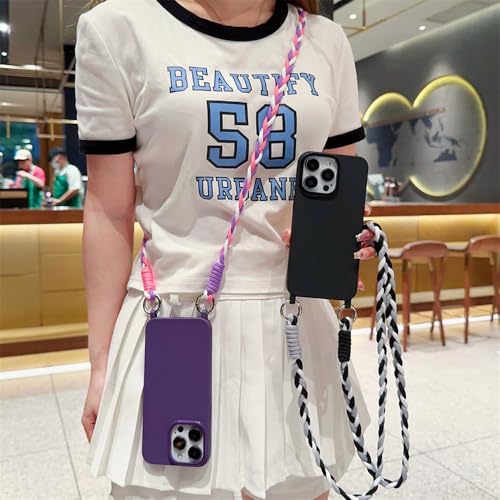 Étui de téléphone avec cordon iPhone XS Max collier rose TPU - 2