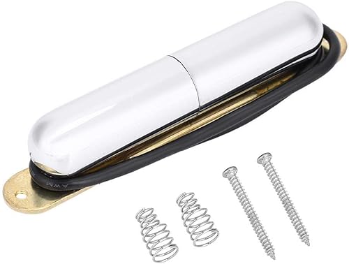 Miniatura 2 de Alnico V Magnet - Pastilla de tubo de lápiz labial con imán para guitarra eléctrica, pastilla de bobina única para guitarra (plateado)