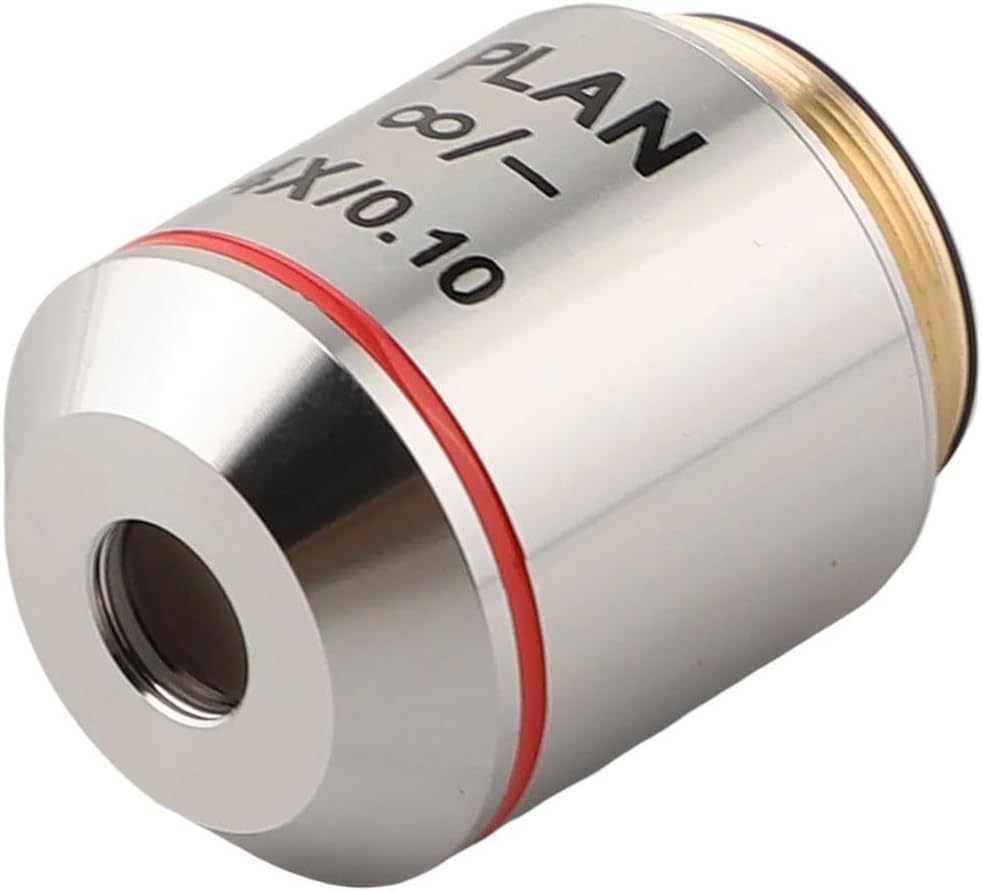 for Infinity Corrected 4X 20X Achromatic Microscope Objective 20.2mm RMS Thread Lens Compatible with for Olympus Microscopes for High Contrast Imaging(4X)