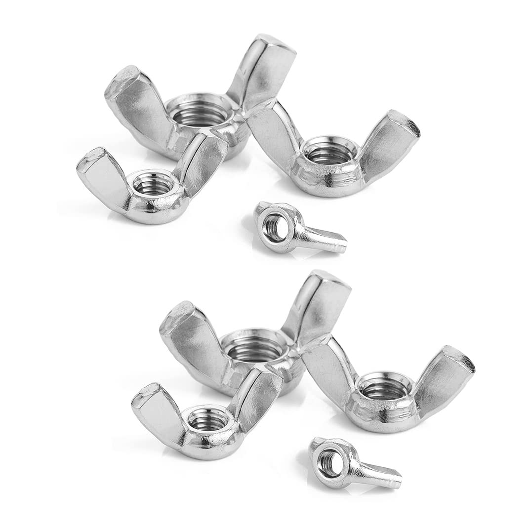 Nakrętki motylkowe ze stali nierdzewnej, nakrętki motylkowe stalowe lub ocynkowane M3-M12, opakowanie 10 sztuk(Stainless,M10)