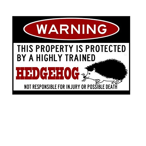 EpochSign Egel teken, grappig accessoires, heg varken cadeau, waarschuwingsbord klein huisdier geschenk metalen bord 20 x 30 cm