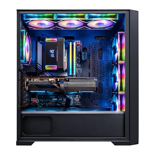Image of NOVA Gaming PC Desktop Computer, Intel Core Ultra 9 285k, GeForce RTX 5070 TI 16GB, 32GB DDR5, 4TB SSD, 360 LCD Liquid Cooler, Windows 11 Home, RGB Lighting, Ready to Use
