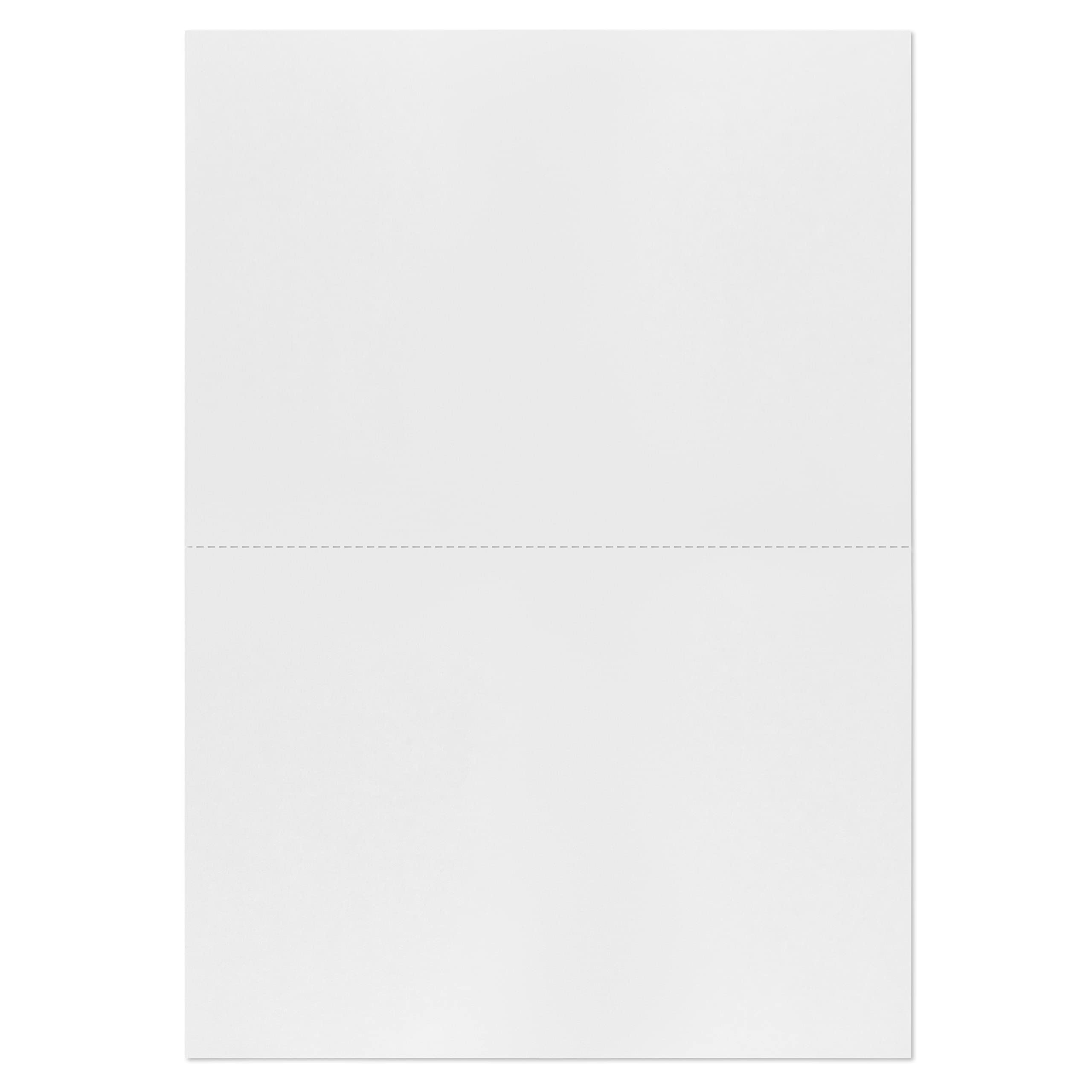 Mashpaper Perforiertes Papier 100 g/m² Weiß DIN A4 > 2x DIN A5-500 Blatt | Vorperforiertes Kopierpapier 21x29,7 cm - 1x Querperforiert - Hochwertiges Einzelblatt ohne Eindruck für Drucker
