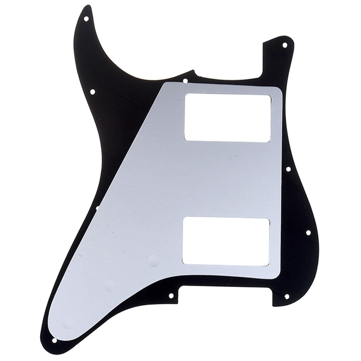 Musiclily Pro 11 Otworów HH Pickguard Maskownica do Gitary Fender American/Mexican Standard Stratocaster Typu Nowoczesnym, 3-warstwowy Czarny