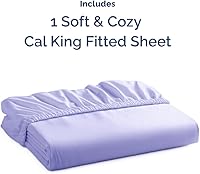 Vista 102 de King Fitted Bed Sheet - Bottom Single Fitted Sheet Only - Ultra-Soft Hotel Luxury Bedding w/ 8-16 Inch Deep Pockets - Breathable, Cooling & Wrinkle