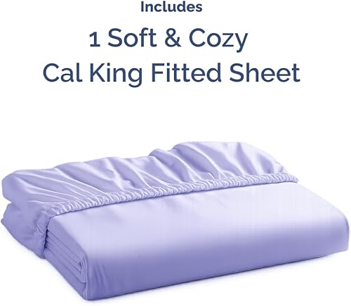 Miniatura 102 de King Fitted Bed Sheet - Bottom Single Fitted Sheet Only - Ultra-Soft Hotel Luxury Bedding w/ 8-16 Inch Deep Pockets - Breathable, Cooling & Wrinkle