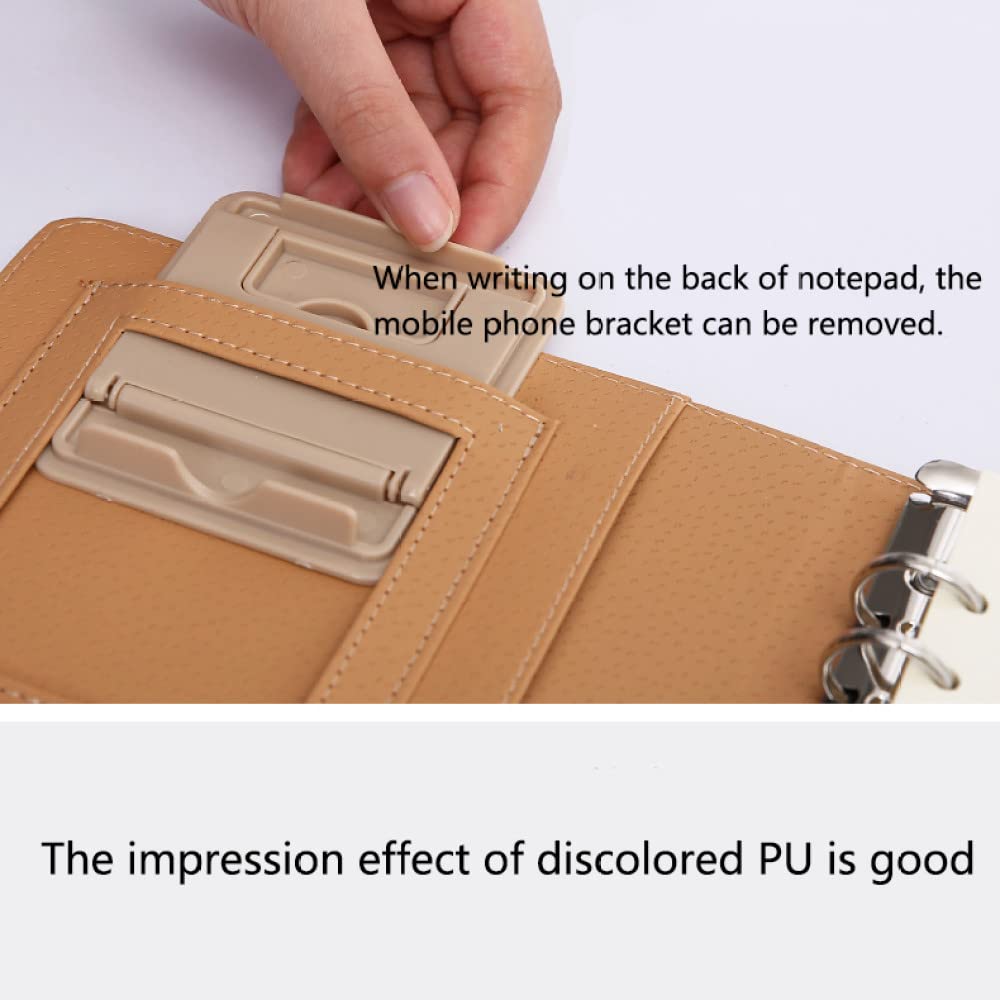 Business Meeting Record Loseblatt Büro Spiralblock Binder Bindeschnalle Design PU-Linie verdickt Notizblock Organizer A5 B5,A5 pink,1PCS