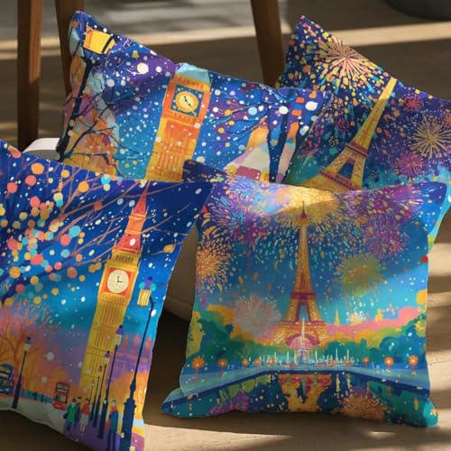 Housse de coussin imperméable 35x35 pour protéger le canapé à Noël - 3
