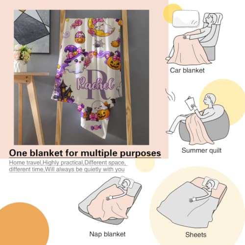 Personalized Baby Blanket for Girls,Custom Halloween Blanket with Name - image 6