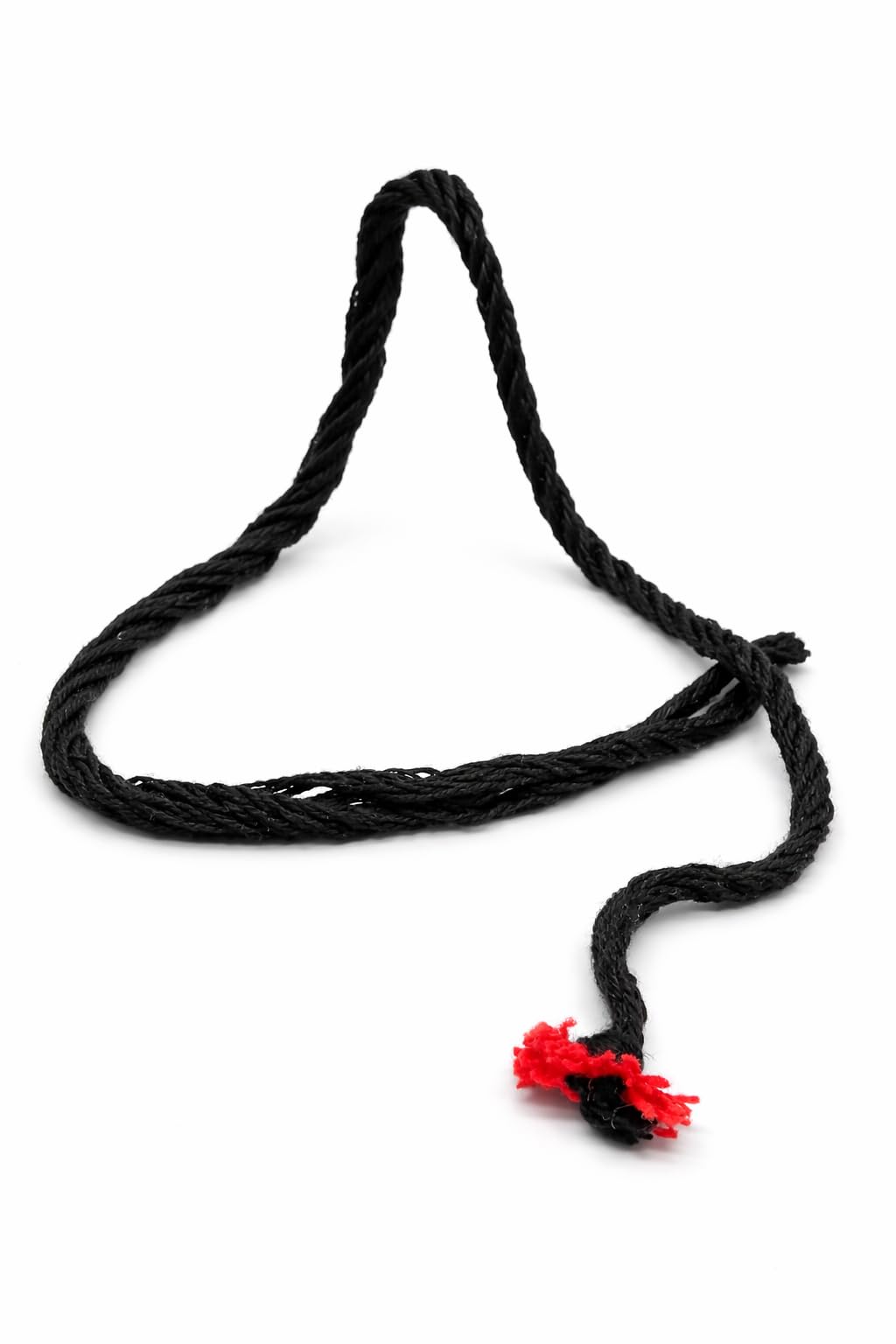 Nirmal Ornaments Cotton Kamar Bandh, Black Braided Waist Rope with Red Tassels, Traditional Indian Waist Cord, 150 cm, 1 Count-image-48