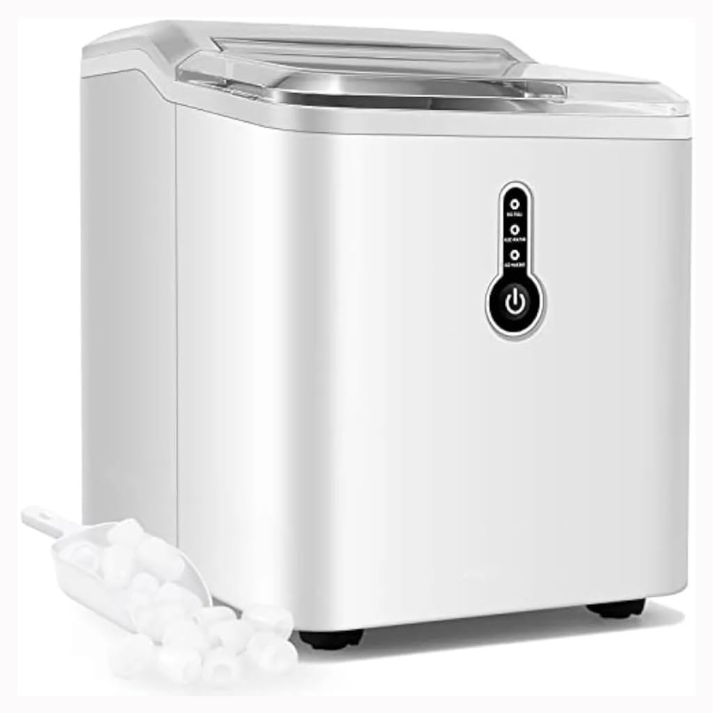Countertop Ice Maker Thick Ready Portable Machine w/Scoop and Basket