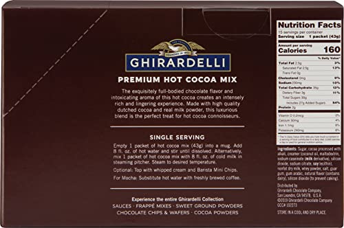 Ghirardelli Chocolate Company 62083 Ghirardelli Premium Hot Cocoa Envelopes, Rich Chocolate thumb #5