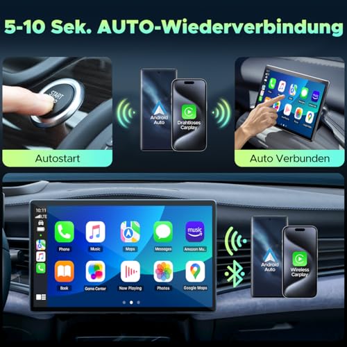 Lamto Trådlös Carplay-adapter 2-i-1 för iOS & Android