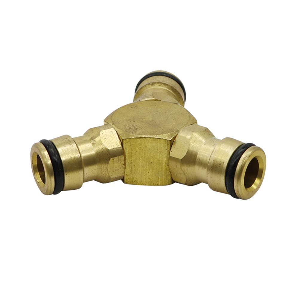 CLORURO DE POLIVINILO Grado de muebles de ajuste d Invernadero Jardín Y Conector de agua de riego por goteo de cobre de 16 mm Conjunto Primavera Conectores de tubos de jardín Accesorios 10 piezas