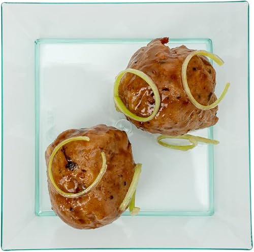 Miniatura 10 de Restaurantware Plato cuadrado de plástico Seagreen pequeño y moderno - 4" x 4" x 12" - Caja de 100 unidades