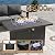 Aeeiua Aluminum Outdoor Patio Furniture Sets, 5 Piece Metal Patio Conversation Sets with Fire Pit with 5 Inch Cushion for Garden Backyard Deck