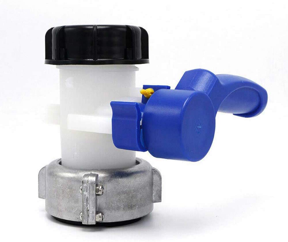 IBC zbiornik na wodę 75 mm zawór motylkowy kran - antykorozyjne złącze DN40 zamiennik złącza do zbiorników IBC, trwały adapter wody do wydajnej kontroli przepływu