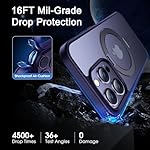 CASEKOO Designed for iPhone 14 Pro Max Case with Magnetic Invisible Stand [Military Drop Protection] [Compatible with MagSafe] Shockproof Slim Translucent Matte Promax Case 6.7 Inch, Purple - Image 4