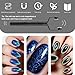 3 in 1 Cat Eye Magnet for Nails, Nail Art Design Cateye Magnetic Tool Y-Shaped Double Head Stainless Steel Fingernai Magnets Nail Gel Polish for Home DIY Salon Studio (Black)