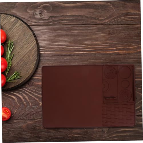 Alfombrilla para cafetera de silicona con base protectora extraíble para encimeras 6