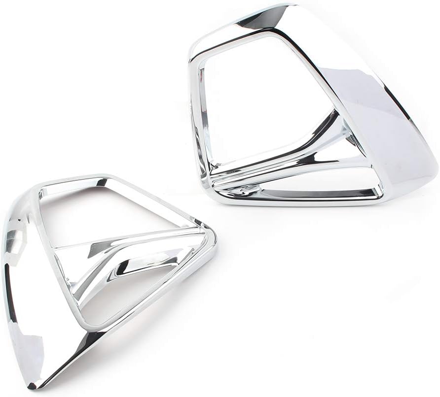 Cnonee1 Car Front Bumper Fog Light Foglight Lamp Frame Trim Guard Cover For chevy for Chevrolet Blazer 2019-2020 Chrome