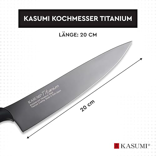 Miniatura 2 de Kasumi (Kasumi) Titanio sword-shapedCuchillo de cocina 20cm Gris 22020GR (Japón Importación)