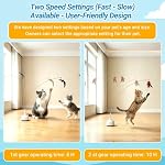 Interactive Cat Toys for Indoor Cats, Automatic 360° Spinning Cat Wand Toy, Strong Suction Cup Base, USB Rechargeable, Detachable Wand, 2 Feather Refills, 2 Speeds, 3 Modes for Cats of All Ages - Image 3
