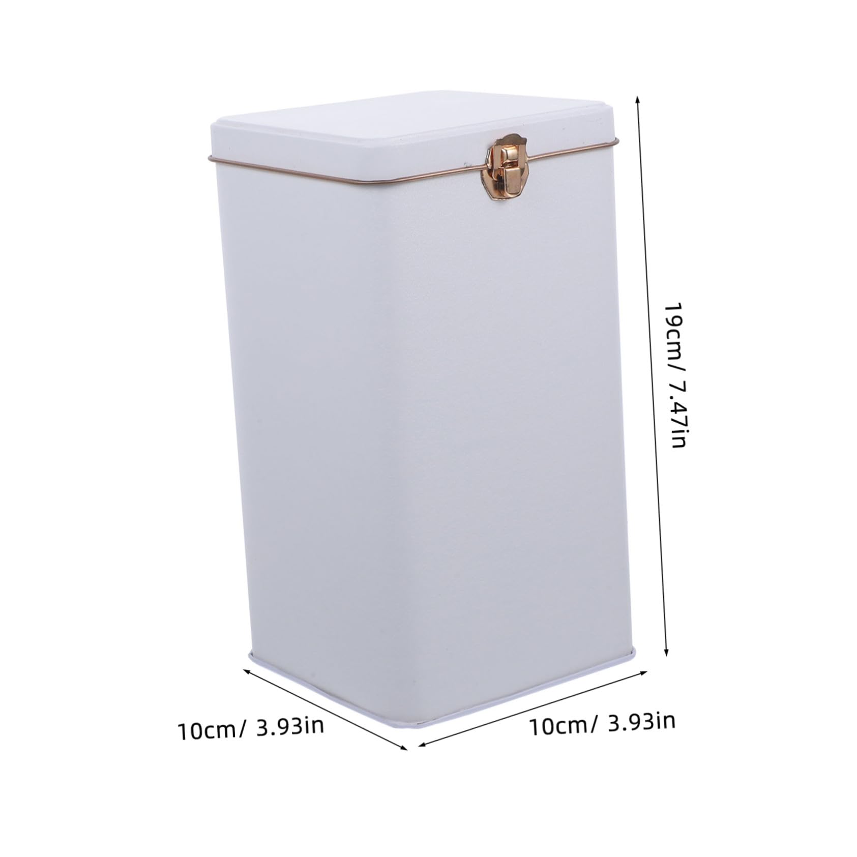 COLLBATH Lata para Guardar Bolsitas de Té Metálica Grande, Color Porcelana, Cierre Seguro Tapa, Tarro de Hojalata para Almacenamiento de Alimentos Secos en Cocina y Hogar