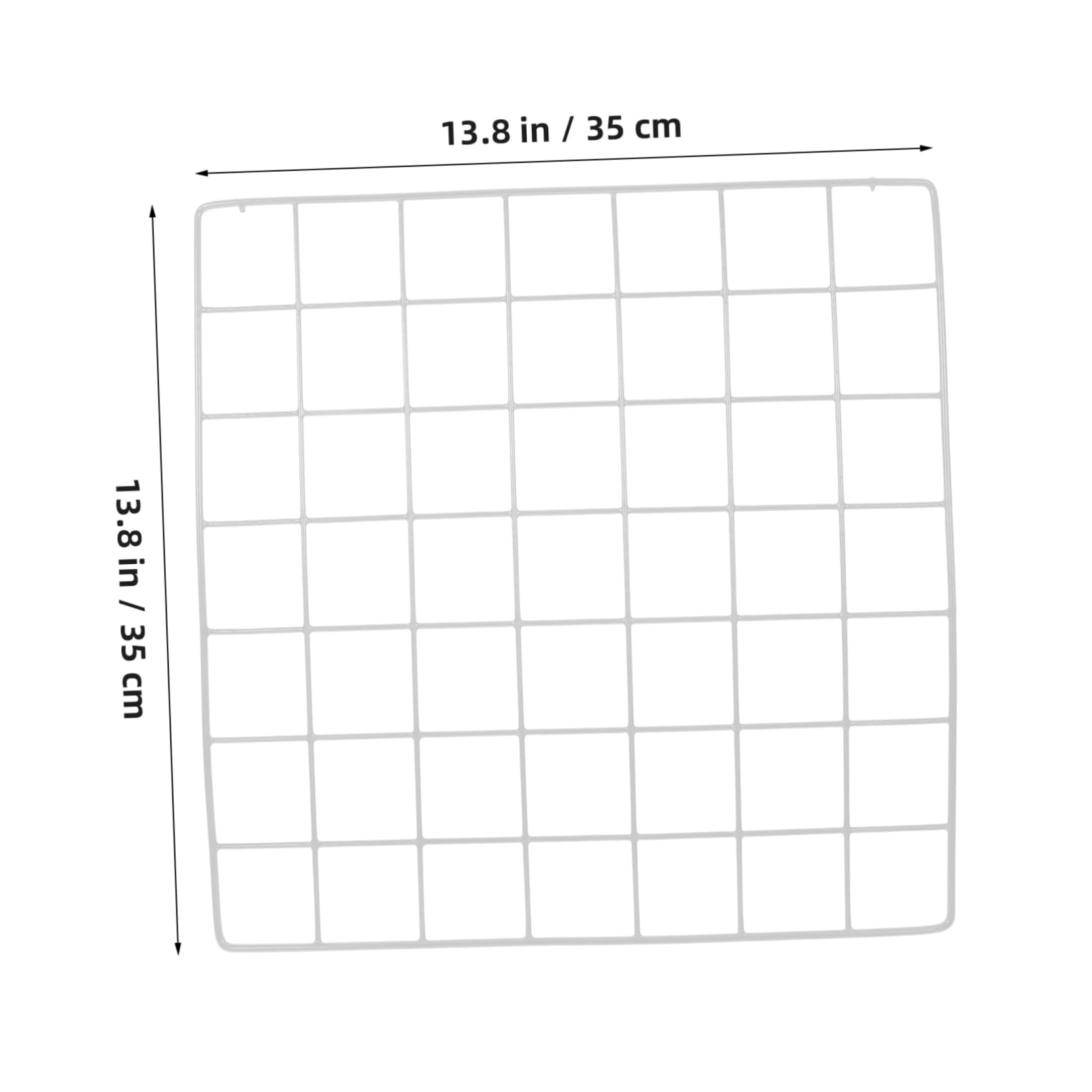 Unomor Metal Wire Photo Wall Grid Storage Shelves for Socks Decorative Wall Basket Easy Install Grid Panel Minimalist Design 35x35