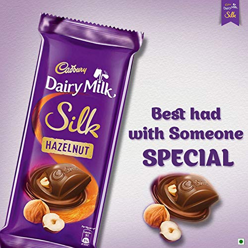 Image of Cadbury Dairy Milk Silk Fruit and Nut Chocolate Bar, 137g (Pack of 3) & Dairy Milk Silk Hazelnut Chocolate Bar, 58 g