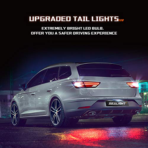 Image of SEALIGHT 7440 7443 LED Bulb, 6000K Bright White 3000LM for 7441 992 T20 W21W 7444 LED Replacement Bulbs for Backup Reverse Lights, Turn Signal Lights, Brake Lights, Reverse Tail Lights, Pack of 2