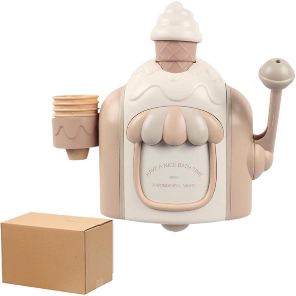 Bath Bubble Ice Cream Maker Bath Toy, Ice Cream Bathing Toy,Shower Toys for 3 4 5 6 7 8 Years Old Boys Girls (with box)