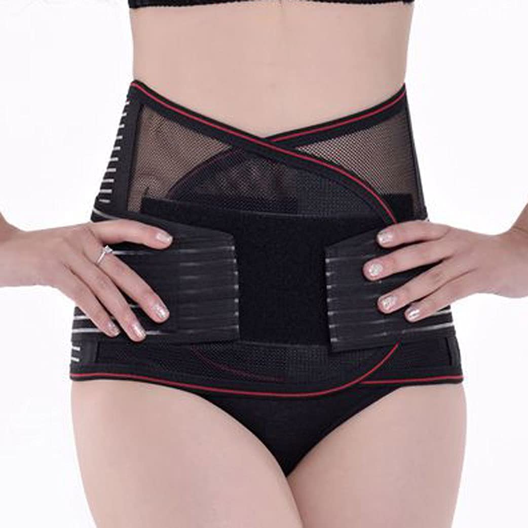 Cinturón de Soporte Lumbar para aliviar el Dolor de Espalda Cinturón de compresión para Mujeres - Soporte Lumbar para Hernia de Disco, ciática, Correas Ajustables Transpirables (XXL) ()