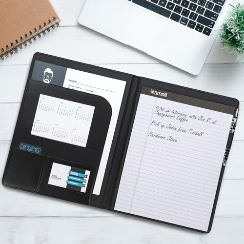 Porte-documents rigide Samsill noir pour protéger vos blocs-notes 21,6x27,9