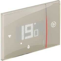 Termostato Inteligente Bomba De Calor BTicino SXM8002 - Termostato inteligente WIFI Smarther2 con Netatmo, termostato de caldera empotrada, programable, control de encendido/apagado también con aplicación, Alexa y Google, visualización de