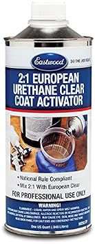 Eastwood 21 Urethane Super Durability Clear Coat Activator Quart 150 SQ FT