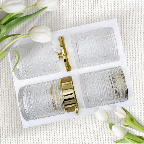 DASITON Bathroom Accessories Set,4Pcs Glass Bathroom Counter Set with Foaming Soap Dispenser,Toothbrush Holder,Bathroom Tumbler,Cotton Swab Jars, for Vanity Bathroom Decor(Clear A) - Image 5