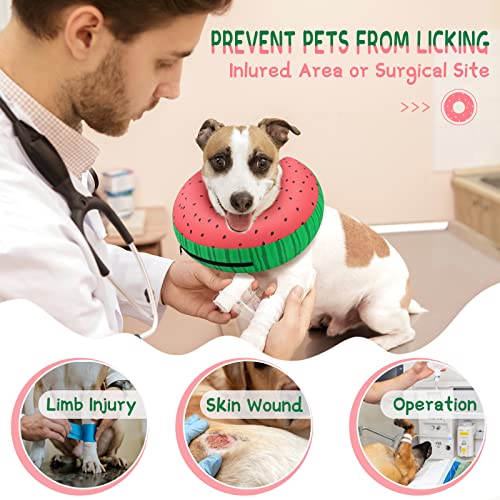 Image of Supet Inflatable Dog Cone Collar for Large Medium Small Dogs, Soft Cone Collar for Dogs Cats, E Collar Pet Neck Donut Dog Cone Alternative After Surgery