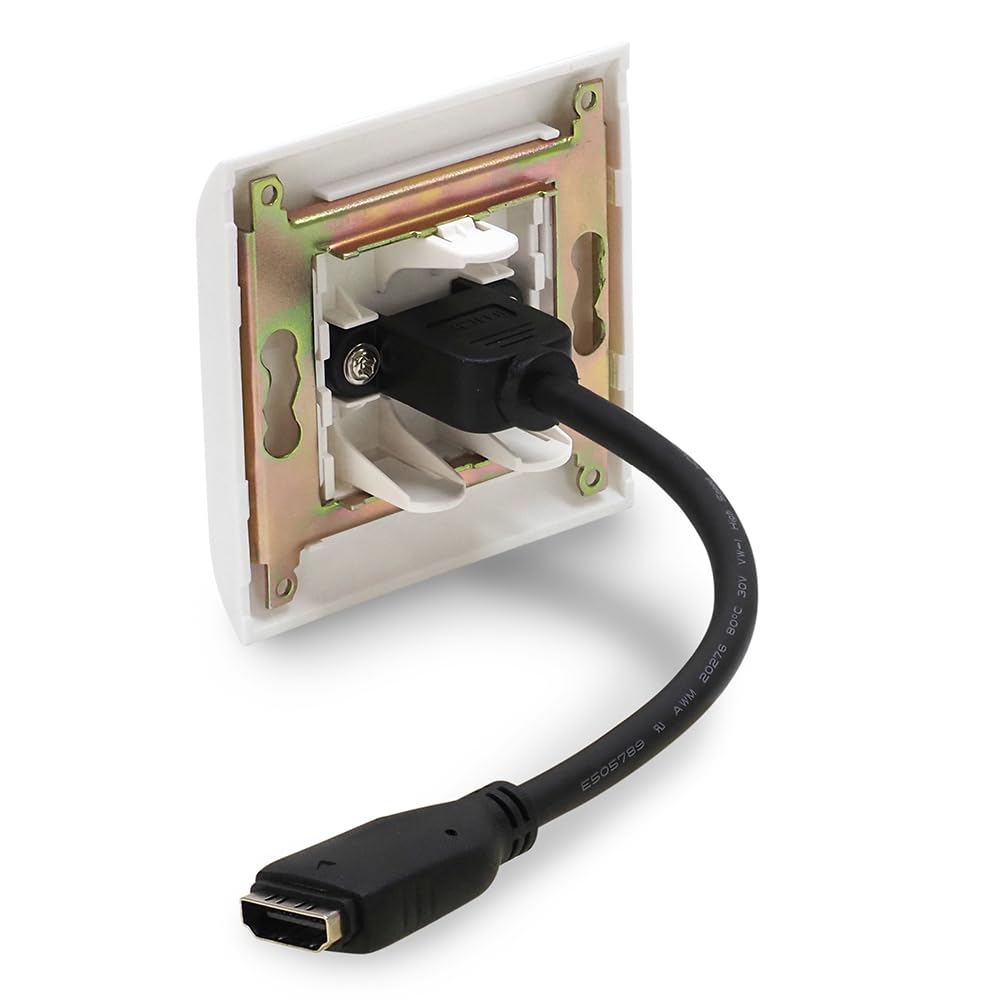 Prise - Insertion de la plaque murale - HDMI 19 broches femelle à l