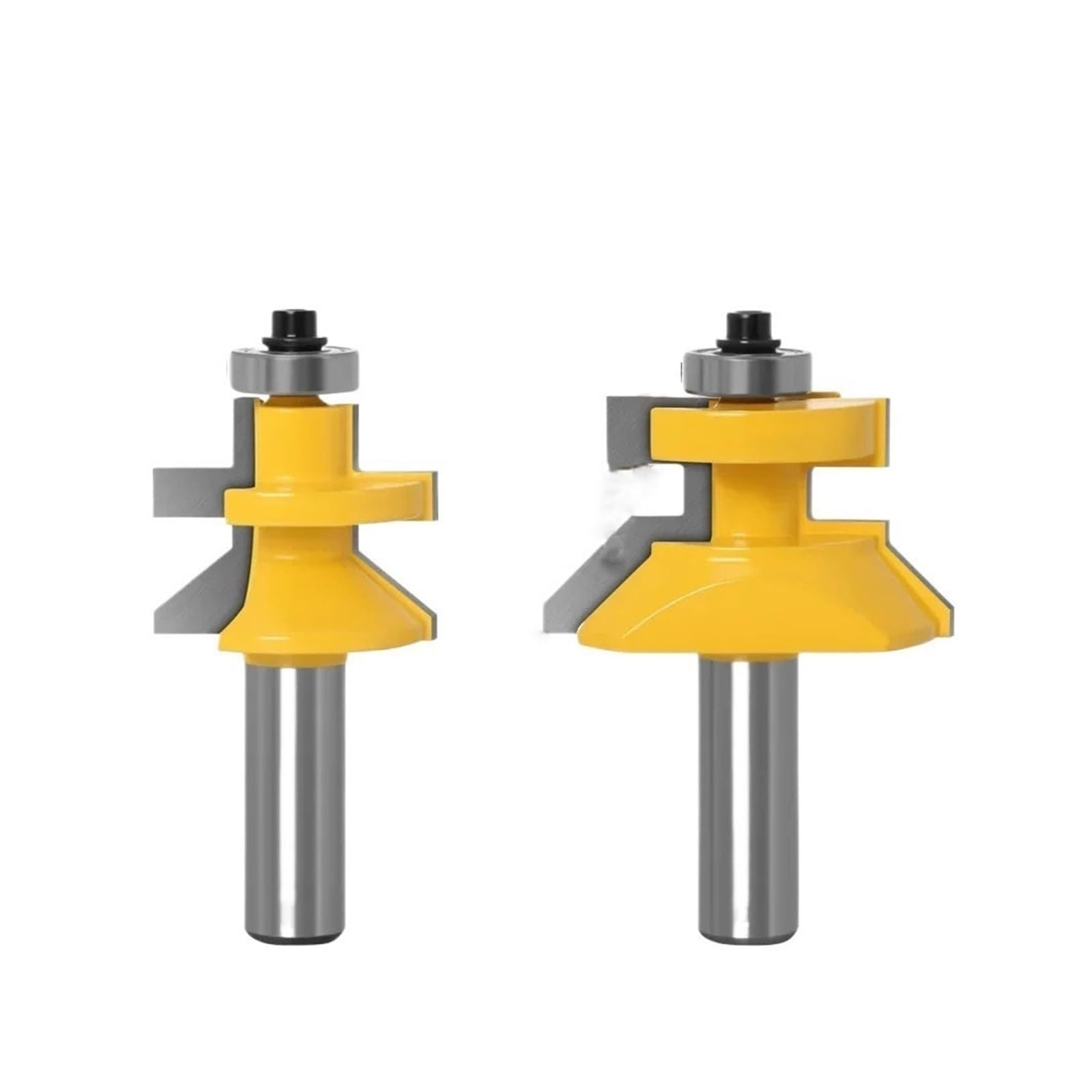 Zestaw 2 frezów trzpieniowych 1/2" 12,7 mm do rzeźbienia w drewnie, z rowkiem w kształcie litery V i dopasowanym językiem, z łożyskami kulkowymi premium, do obróbki drewna(12x28.6)