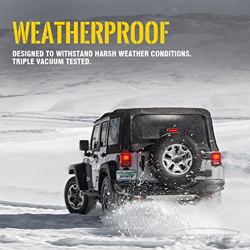 Image of High Mount LED 3rd Brake Light Compatible with 2007-2018 Jeep JK Smoke Lens | Brighter, IP68 Waterproof, PC Material, ABS Plastic, Plug N Play