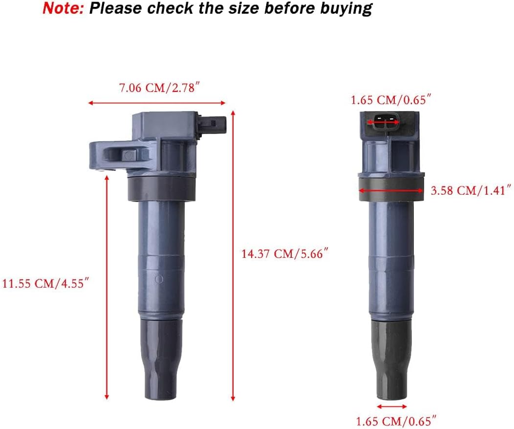 ENA Set of 6 Ignition Coil with 6 Iridium Spark Plug Compatible with Hyundai Kia Azera Genesis Coupe Santa Fe XL Cadenza K900 Sedona Sorento 3.3L 3.5L 3.8L V6 Replacement for UF546 C15442 73013C010