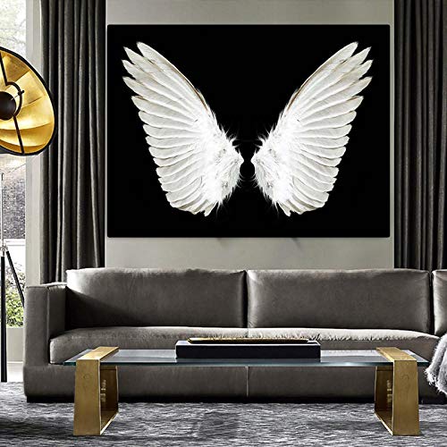 Affiche moderne Angel Feather Wings pour une décoration de salon élégante et zen