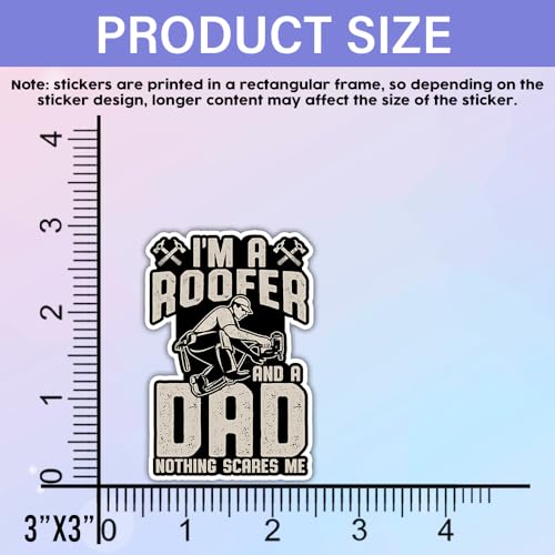 Image of SODAVA (3Pcs) Roofer Dad Funny Roofer Stickers Funny Roofing Stickers Carpenter Construction Waterproof Vinyl Decal, Gifts for Hard Hat, Car, Laptop, Helmet, Notebook, Cooler