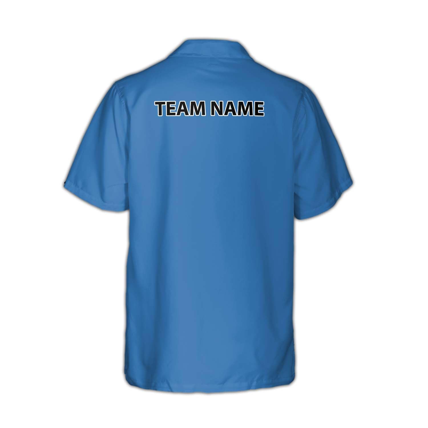 DnDeez Retro Bowling Shirts 1950s Casual Short Sleeve Custom Vintage Bowling Shirts Summer Personalized Name Retro1 Blue Small