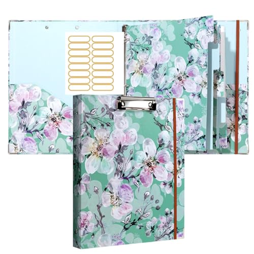 ファイルポケットフォルダー、バインダータブディバイダー,View Binder ポータブル 3 リング ファイル フォルダー | レターサイズの詰め替え事務用品 仕切り付き 学校や職場用の学用品