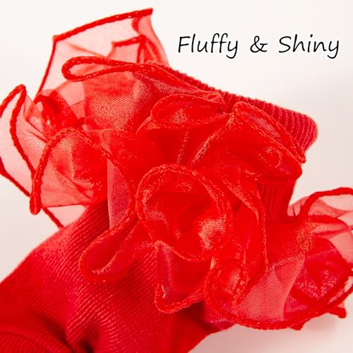 3 Pairs Girls Black Ruffle Socks - Turn Cuff Lace Big Double Ruffle Princess Dress Cotton Ankle Socks4