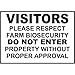 Zing Green Products 20019A, Safety Sign, Visitors, Farm Biosecurity" (Pack of 9 pcs)