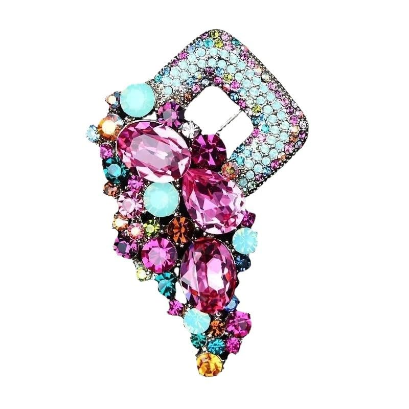 SYGA Brooch Pin Fashion Crystal Rhinestone Jewellery Pin Vintage Clothing Accessories Decoration Diamond-Encrusted Colorful Brooches For Women- S225 (B0CY2KQ3BP) Amazon Price History, Amazon Price Tracker