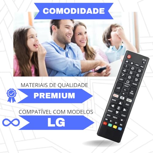 Controle Remoto Compatível com LG Smart TV Todos os Modelos da Marca LCD LED 4K UHD